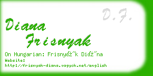 diana frisnyak business card